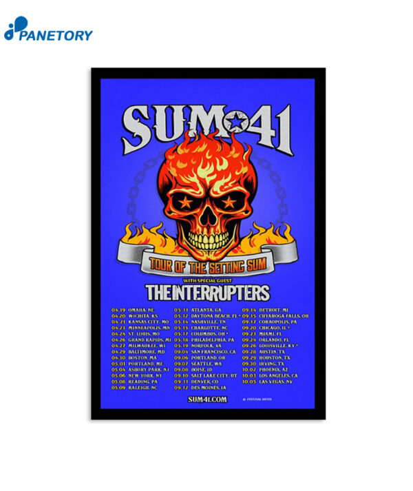 Sum 41 The Final World Tour 2024 Poster