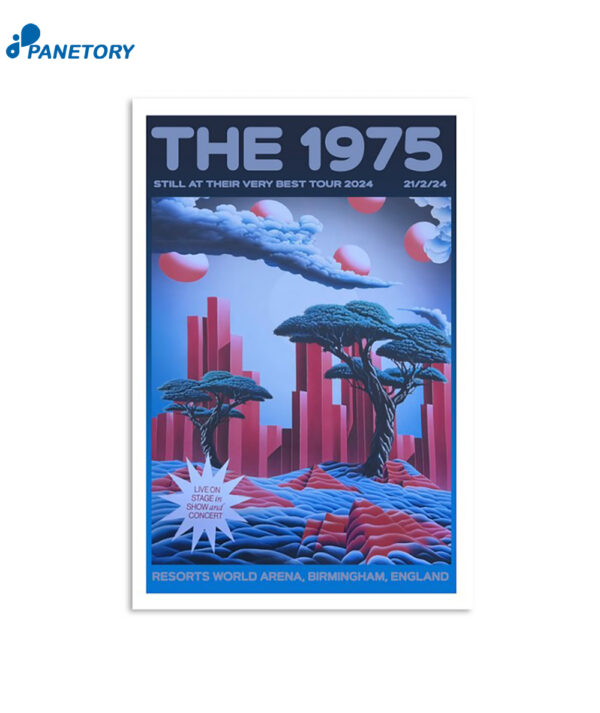 The 1975 Show Poster Birmingham England February 21 2024 Poster