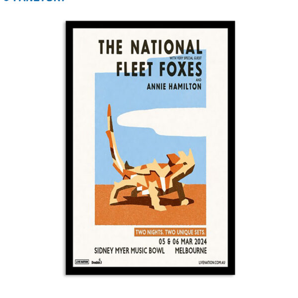 The Nation Sidney Myer Music Bowl Melbourne Vic March 5 & 6 2024 Poster