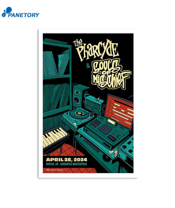 The Pharcyde & Souls Of Mischief Cervantes Masterpiece Denver CO April 28 2024 Poster