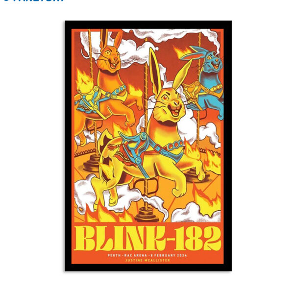 Tour 2024 Blink-182 Perth Australia Poster