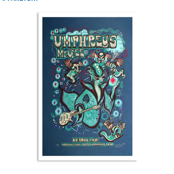 Umphrey’s Mcgee February 2nd 2024 Kemba Live! Columbus Oh Poster