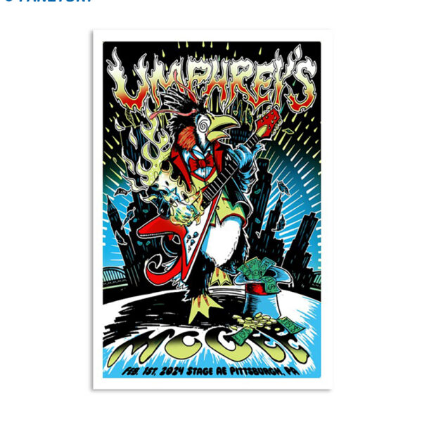 Umphrey’s Mcgee Stage Ae February 1 Pittsburgh Pa Poster