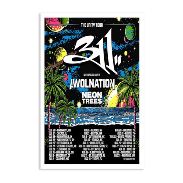 311 The Unity Tour 2024 Poster