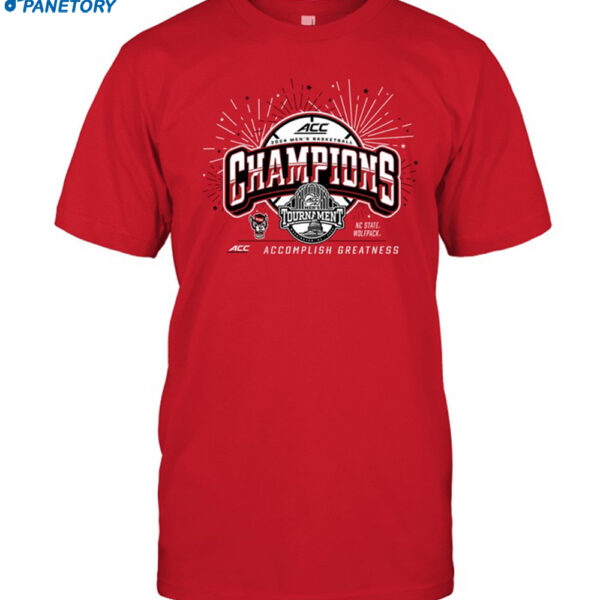Acc 2024 Basketball Champions Tournament Nc State Shirt