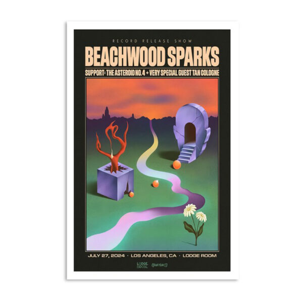 Beachwood Sparks Tour Los Angeles Ca July 27 2024 Poster