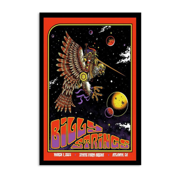 Billy Strings March 1 Atlanta Ga State Farm Arena Poster