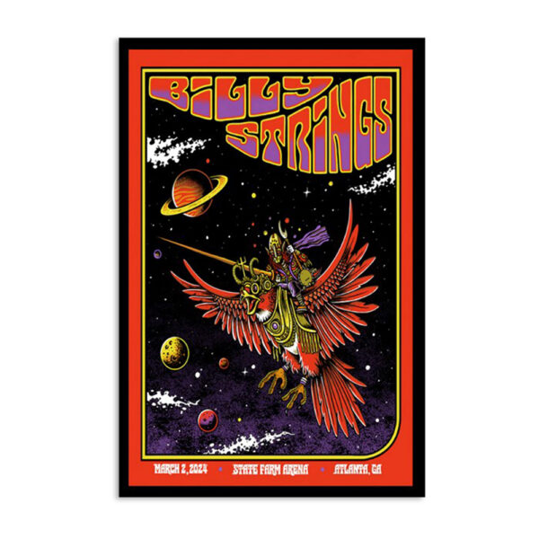 Billy Strings State Farm Arena Atlanta GA Mar 2 2024 Poster