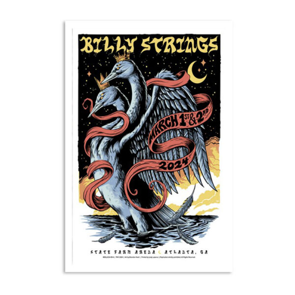 Billy Strings State Farm Arena Atlanta Ga March 1 & 2 2024 Poster