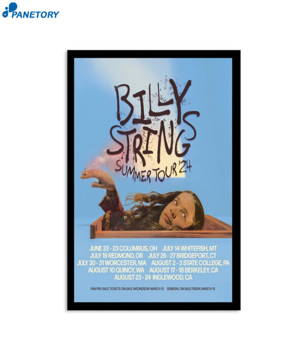 Billy Strings Summer Tour 2024 Poster