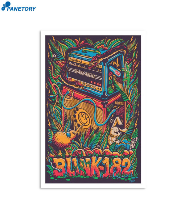 Blink-182 Spark Arena Auckland New Zealand March 1 2024 Poster