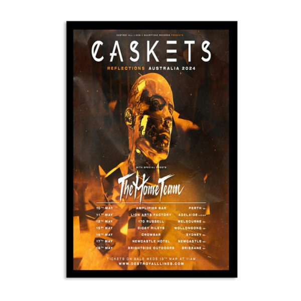 Caskets Reflections Tour 2024 Australia Poster