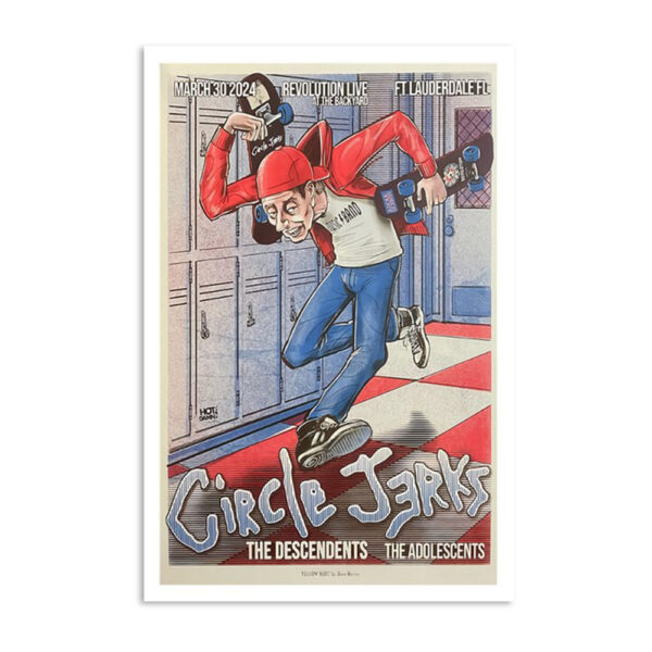 Circle Jerks And Descendents Ft Lauderdale Fl March 30 2024 Poster