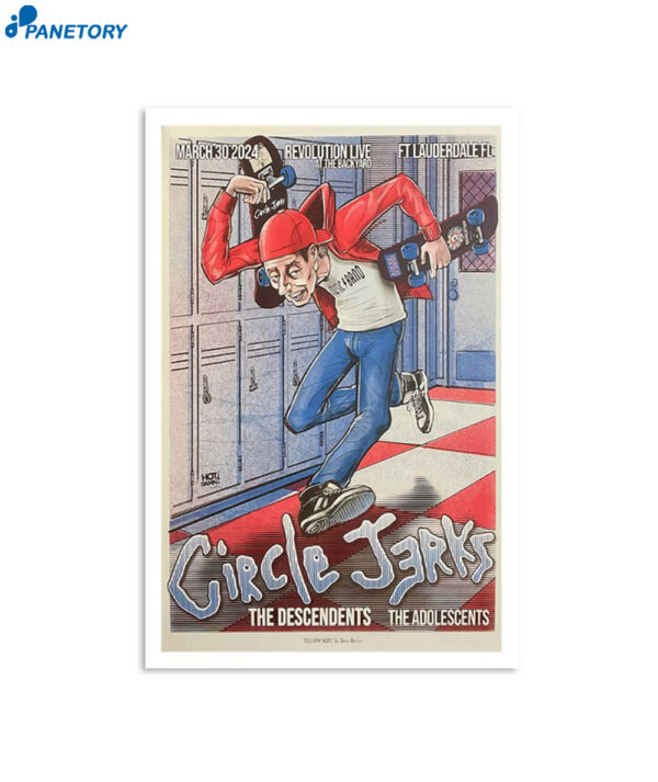 Circle Jerks And Descendents Ft Lauderdale Fl March 30 2024 Poster