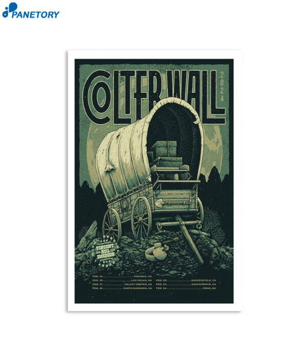 Colter Wall February Tour 2024 Poster
