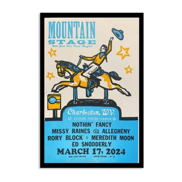 David Mayfield Event Mountain Stage Culture Center Theater Charleston WV March 17 2024 Poster