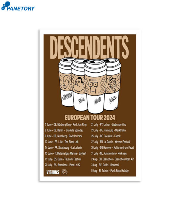 Descendents European 2024 Tour Poster