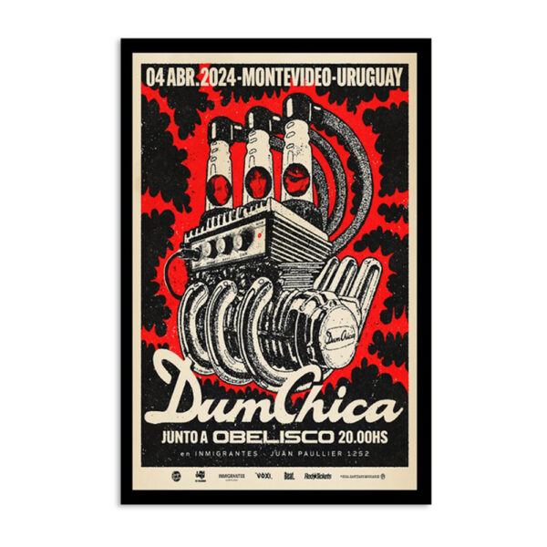 Dum Chica April 4 2024 Concert Montevideo Uruguay Poster