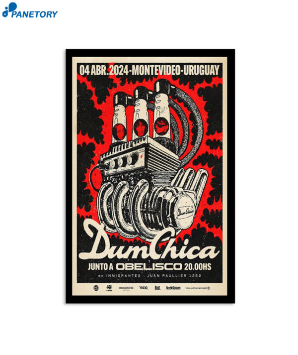 Dum Chica April 4 2024 Concert Montevideo Uruguay Poster