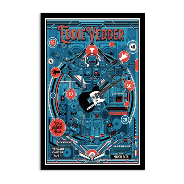 Eddie Vedder Royal Albert Hall 2024 March 24th Poster