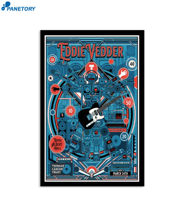 Eddie Vedder Royal Albert Hall 2024 March 24th Poster