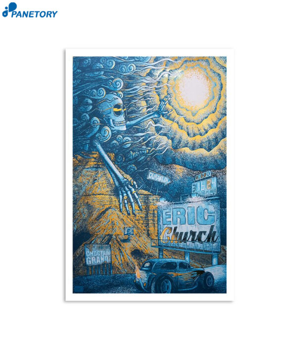 Eric Church Choctaw Grand Theater Durant Ok March 16 2024 Poster