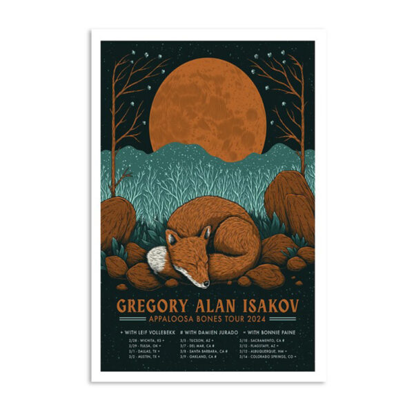 Gregory Alan Isakov Appaloosa Bones 2024 Poster