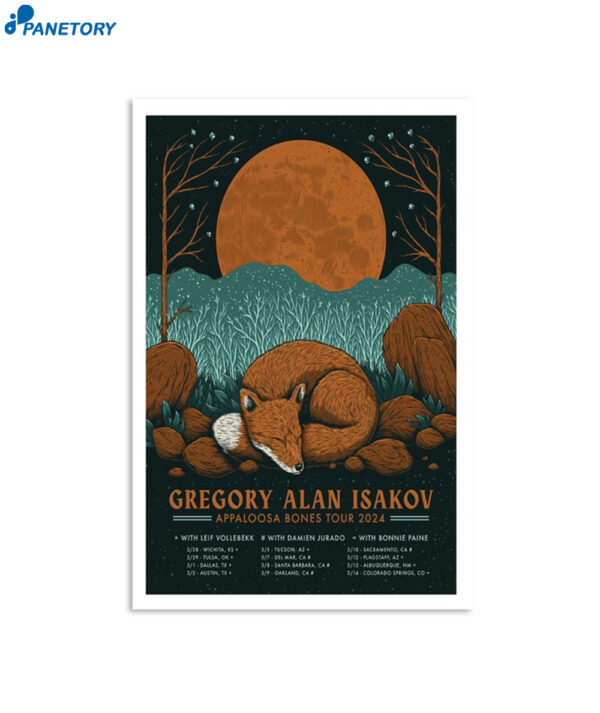 Gregory Alan Isakov Appaloosa Bones 2024 Poster