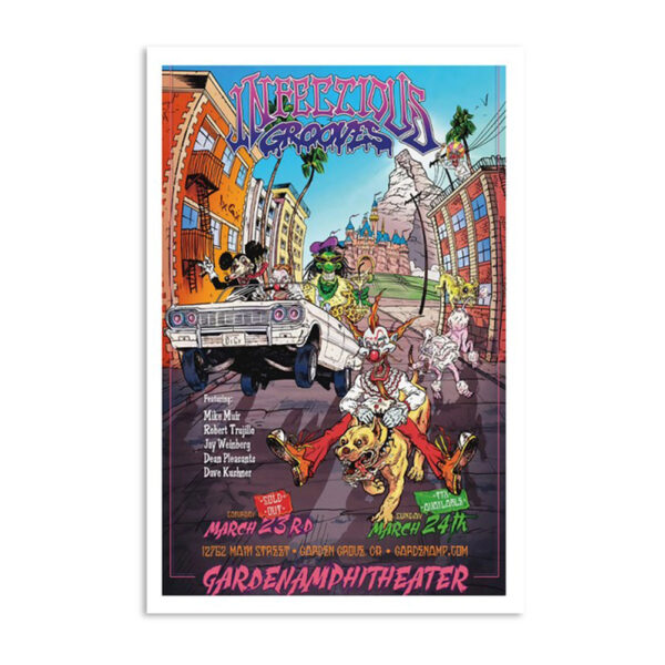Infectious Grooves March 23 Garden Grove Ca Garden Grove Amphitheater Poster