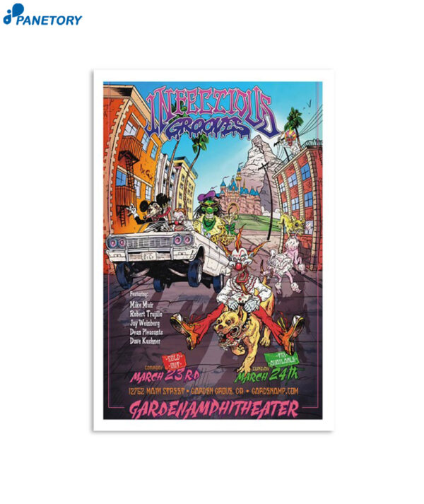 Infectious Grooves March 23 Garden Grove Ca Garden Grove Amphitheater Poster