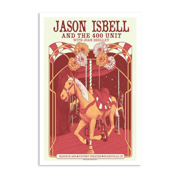 Jason Isbell And The 400 Unit Victory Theatre Evansville IN March 10 2024 Poster