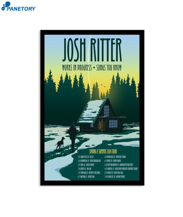 Josh Ritter Spring &Amp; Summer 2024 Tour Poster