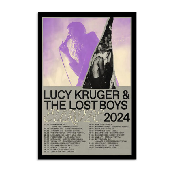 Lucy Kruger & The Lost Boys Europe Tour 2024 Poster