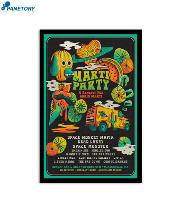 Marti Party Tour Minneapolis Mn April 28 2024 Poster