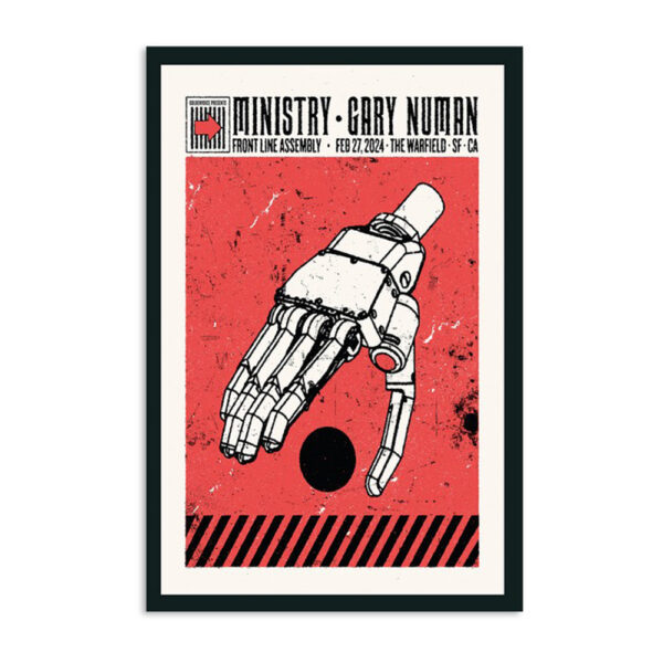 Ministry & Gary Numan & Front Line Assembly February 27 2024 Poster