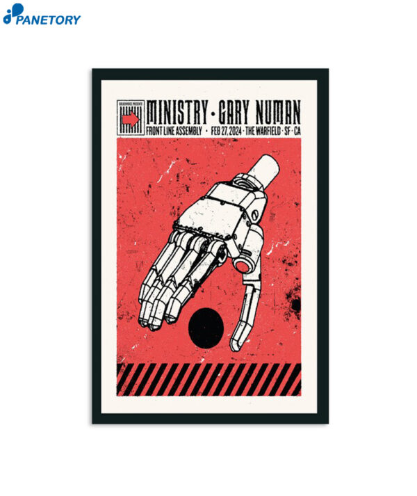 Ministry & Gary Numan & Front Line Assembly February 27 2024 Poster