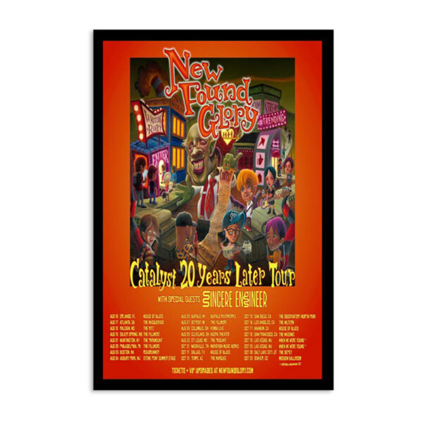New Found Glory 2024 Catalyst 20 Years Later Tour Poster