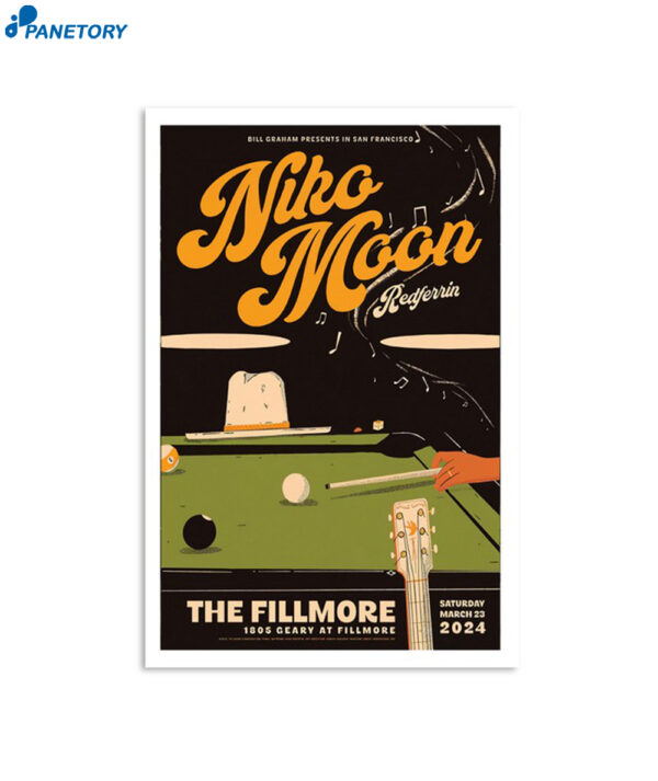 Niko Moon March 23 2024 Concert The Fillmore San Francisco Ca Poster