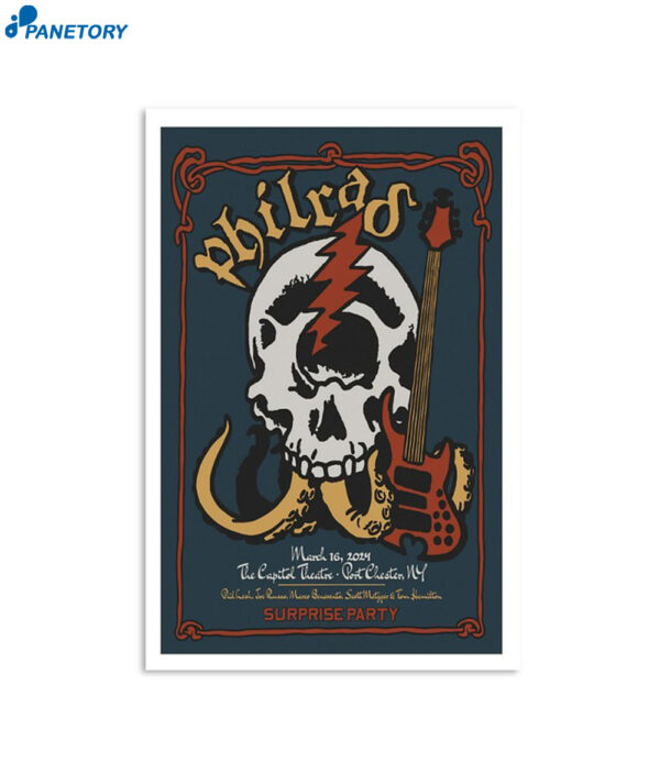 Phil Lesh Port Chester Ny March 16 2024 Tour Poster