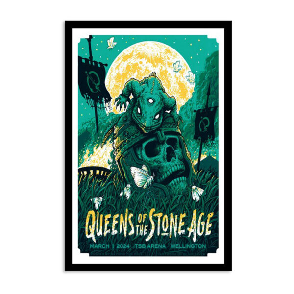 Queens Of The Stone Age Tsb Arena Wellington Nz March 1 2024 Poster