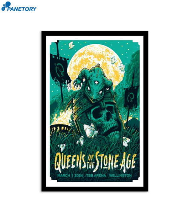 Queens Of The Stone Age Tsb Arena Wellington Nz March 1 2024 Poster