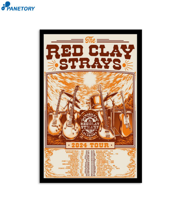 Red Clay Strays 2024 Tour Poster