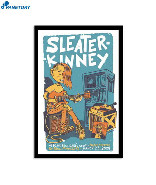 Sleater-Kinney St Paul Mn March 23 2024 Palace Theatre Poster