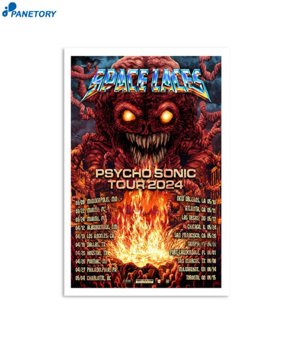 Space Laces Psycho Sonic 2024 Poster