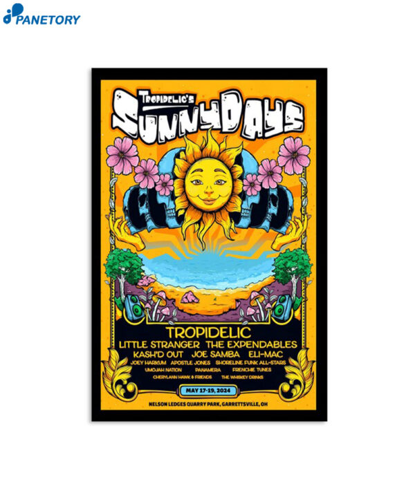 Sunny Days Trophidelic 2024 Garrettsville Oh Poster