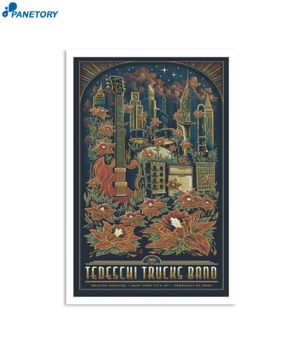 Tedeschi Trucks Band Beacon Theatre New York Ny Februar 29 2024 Poster