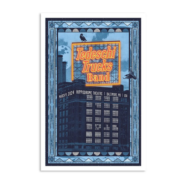 Tedeschi Trucks Band Hippodrome Theatre Baltimore Md March 9 2024 Poster