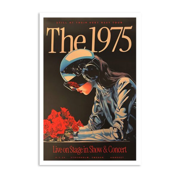 The 1975 March 8 2024 Tele2 Arena Stockholm Sweden Poster