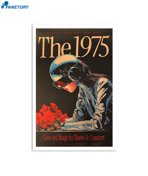 The 1975 March 8 2024 Tele2 Arena Stockholm Sweden Poster