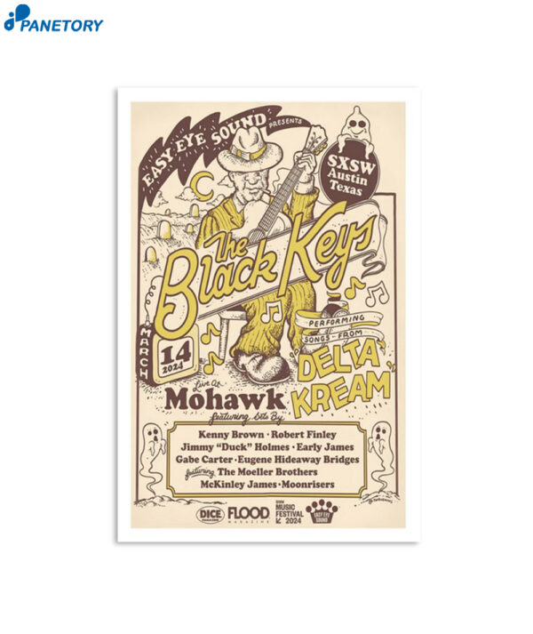 The Black Keys Mohawk Outdoor Austin Tx March 14 2024 Poster
